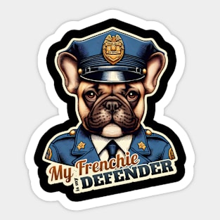 French Bulldog Police Sticker